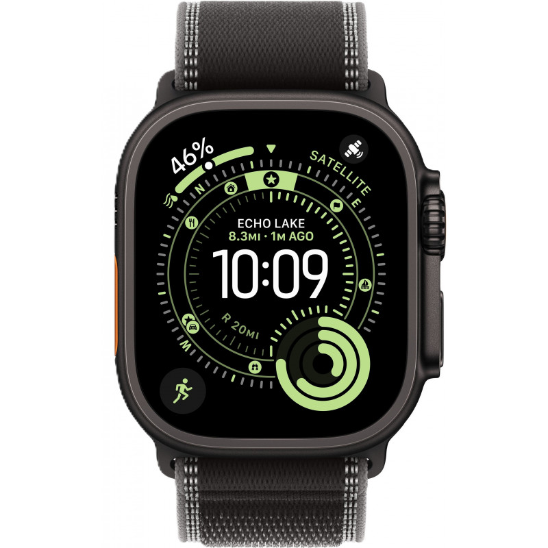 Apple Watch Ultra 3 49mm Trail Loop Black/Charcoal / Black Titanium Case